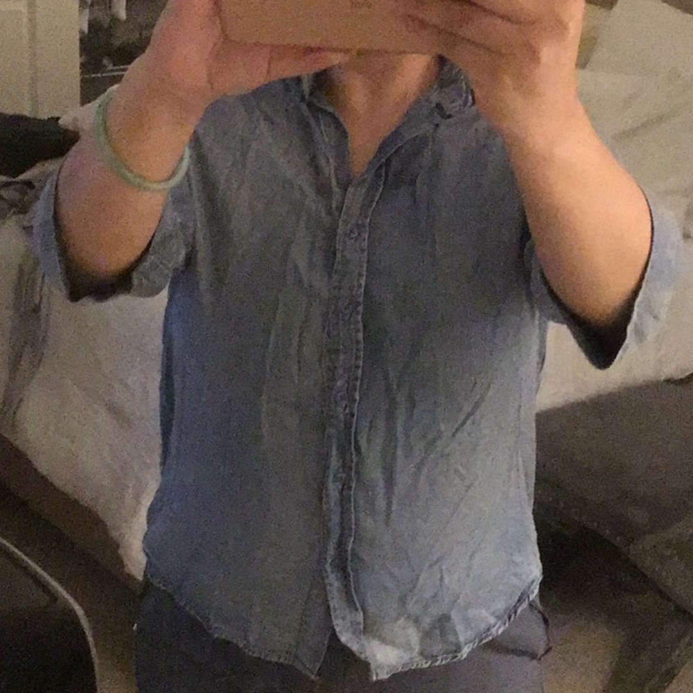 Denim Button Up Top